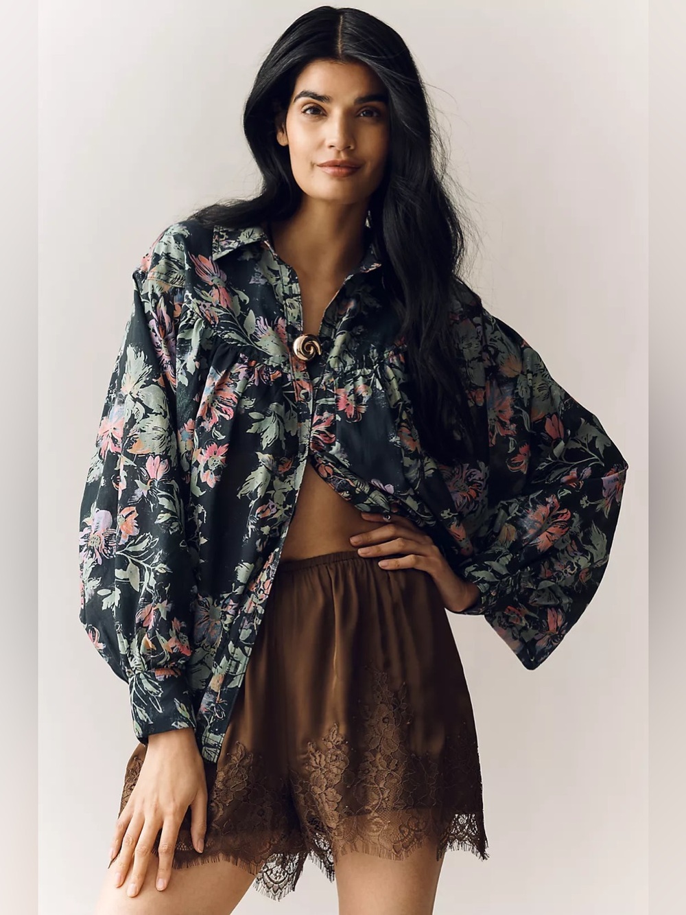 Anthropologie Pilcro Batwing Yoke Blouse XXS